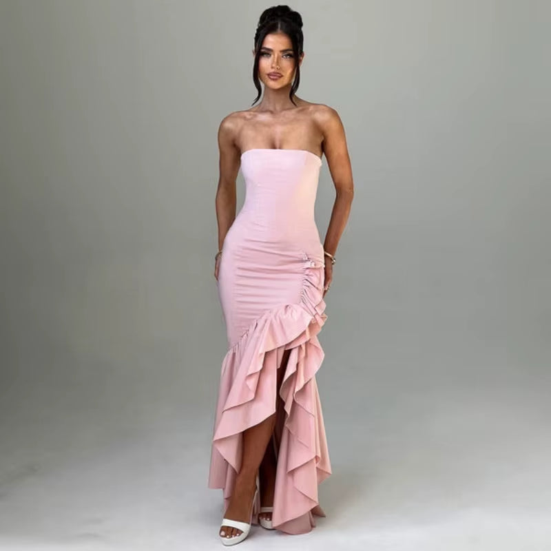 Sultry Elegance Off-Shoulder Maxi